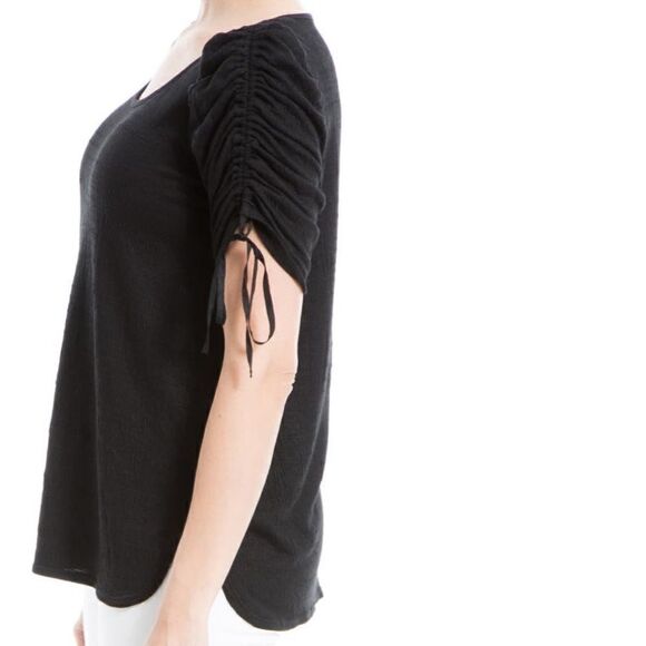 Max Studio Ruched Sleeve Knit Top - Picture 9 of 12